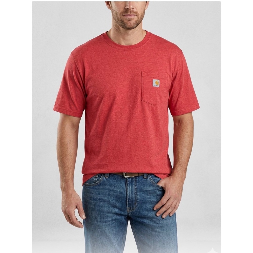 Carhartt K87 Loose Fit Pocket T-Shirt Mens 2XL Red Heather Short Sleeve Tee